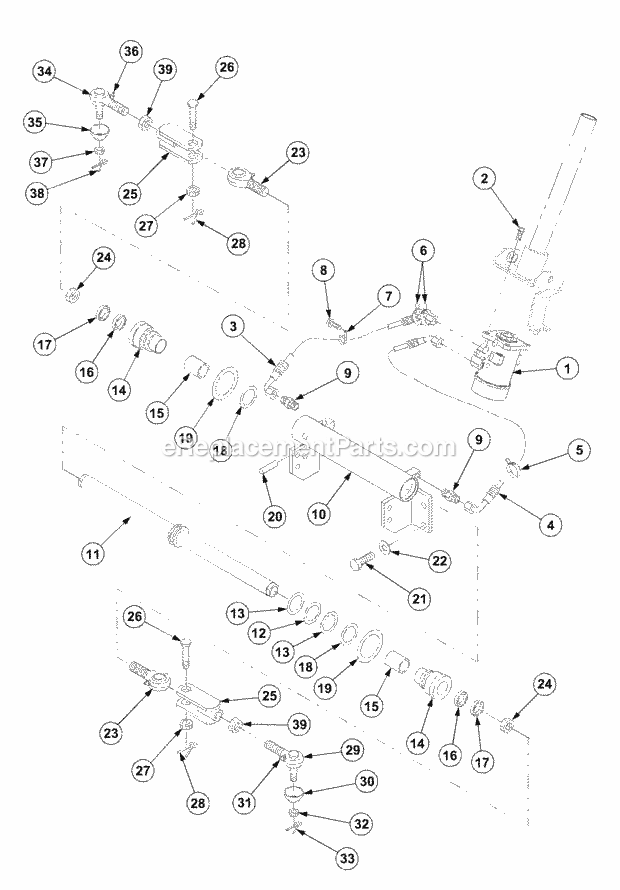 Steering (Part 2) Diagram and Parts List for 7532 54AF44G-710, 54AH44G-710, 54AN44G-710 Cub Cadet Lawn Tractor